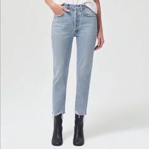 AGOLDE RILEY HIGH RISE STRAIGHT CROP in Curio (26)